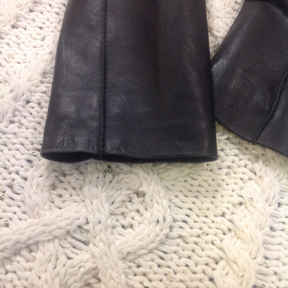 Michael Kors Collarless Leather Jacket - Picture 4 of 7